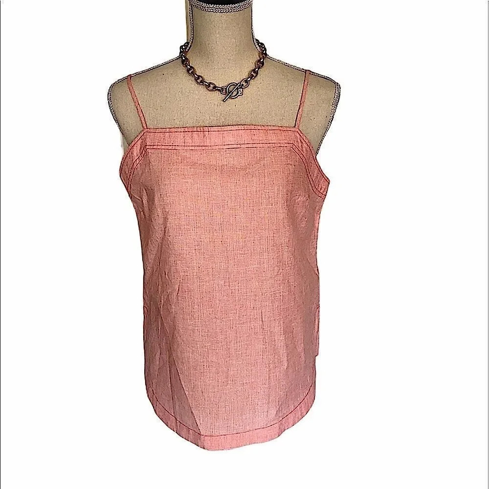 Naked Zebra pink spaghetti strap square neck top size Medium